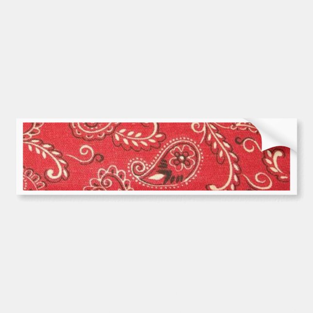 Pegatina Para Coche Red Bandana (Frente)