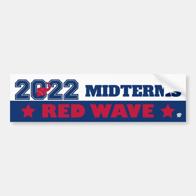 Pegatina Para Coche Red Elephant Red Wave 2022 Midterms (Frente)