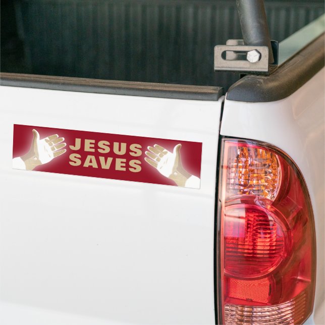 Pegatina Para Coche red JESUS SAVES (En Camión)