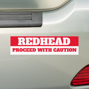 PEGATINA PARA COCHE REDHEAD, PROCEDA CON PRECAUCIÓN