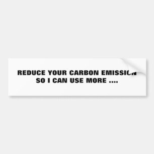 PEGATINA PARA COCHE REDUZCA SU CARBONO EMISSIONSO QUE PUEDO UTILIZAR
