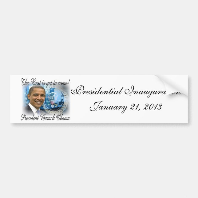 Pegatina Para Coche Reelección 2012 de presidente Obama (Frente)