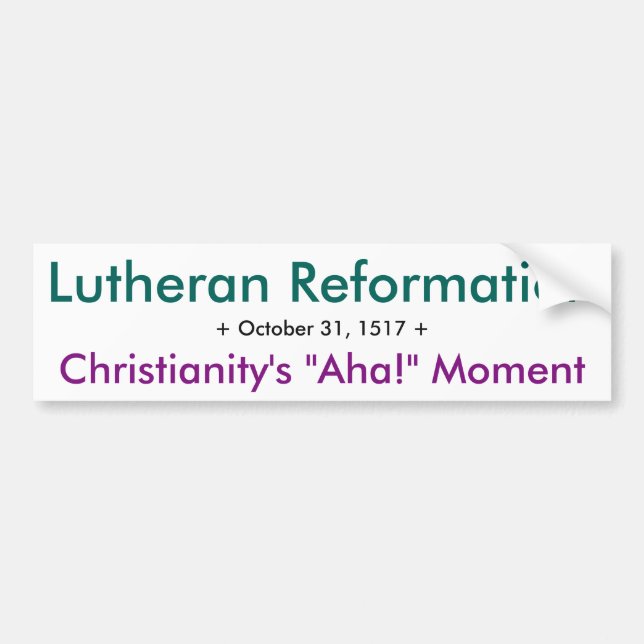 Pegatina Para Coche ¡Reforma del Lutheran - Aha! (Frente)