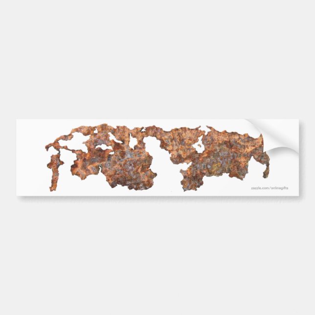 Pegatina Para Coche Regalo de acero rusty Metalizado y divertido (Frente)