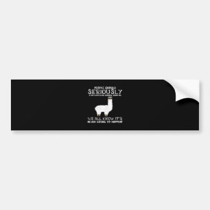 Pegatina Para Coche Regalo de Llama  La gente debería seriamente