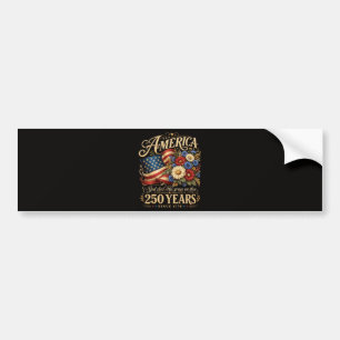 Pegatina Para Coche Regalo Floral Patriótico América 250 Años Desde 17