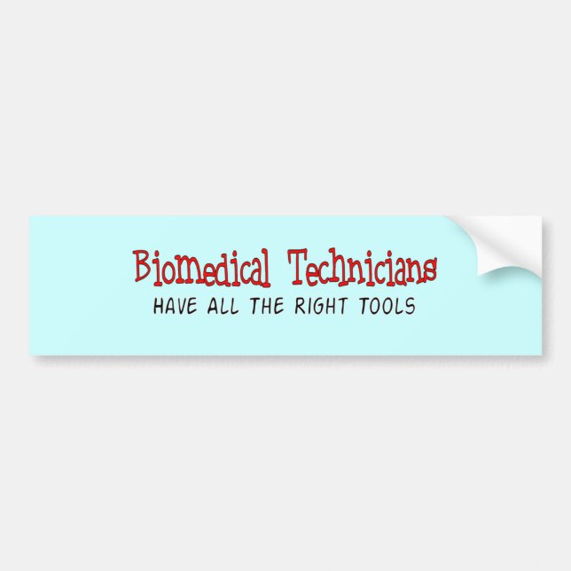 Pegatina Para Coche Regalos biomédicos del técnico (Frente)
