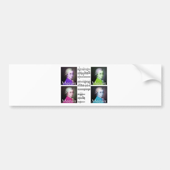 Pegatina Para Coche Regalos de los amantes de Mozart (Frente)