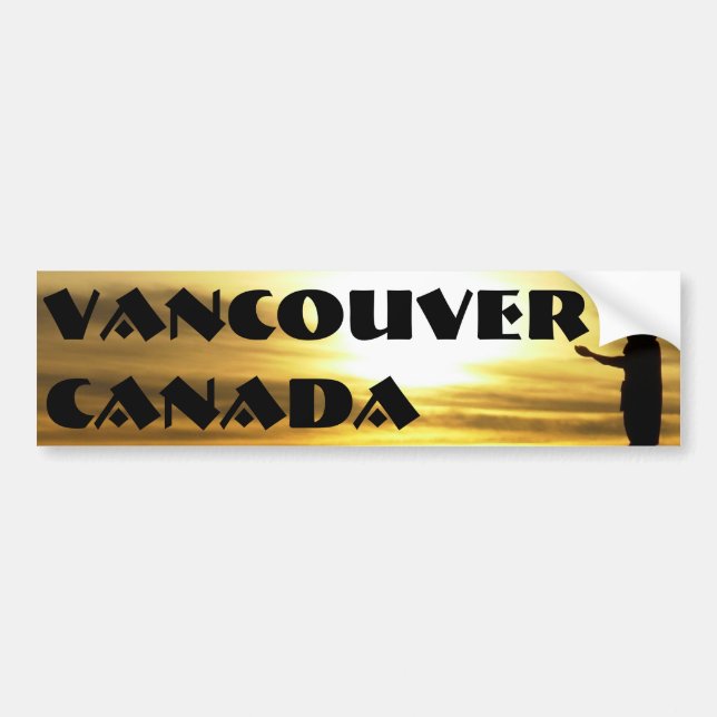 Pegatina Para Coche Regalos de recuerdo de Vancouver Bumper Sticker Va (Frente)