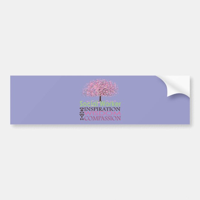 Pegatina Para Coche Regalos del asistente social (Frente)