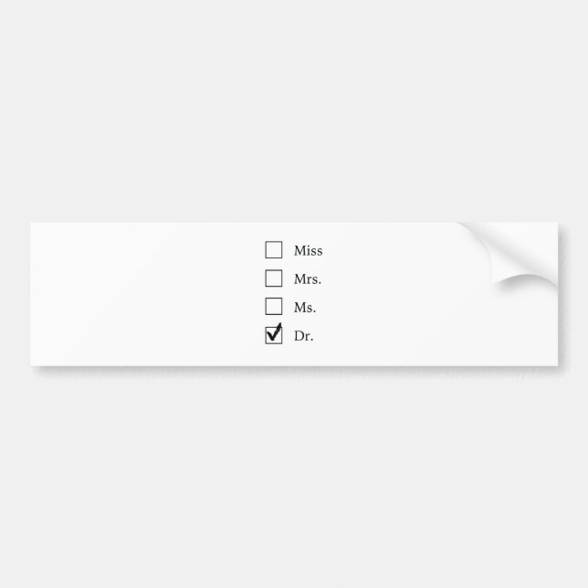 Pegatina Para Coche Regalos del PhD para las mujeres (Frente)