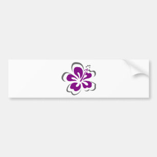 Pegatina Para Coche Regalos púrpuras del tema de Hawaii del hibisco