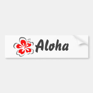 Pegatina Para Coche Regalos rojos del tema de Hawaii del hibisco