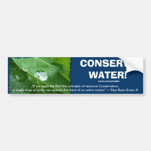 Pegatina Para Coche Regalos y engranajes para la CONSERVACIÓN DE AGUA