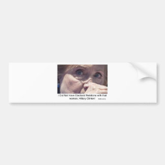 Pegatina Para Coche Regalos y ropa de Anti-Hillary Clinton 2016