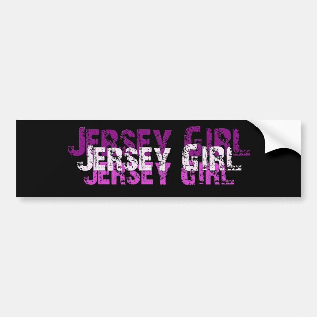 Pegatina Para Coche Regalos y saludos del CHICA del JERSEY (Frente)