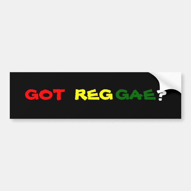PEGATINA PARA COCHE ¿REGGAE CONSEGUIDO? (Frente)