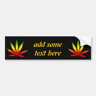 Pegatina Para Coche Reggae Rasta Jamaiquino Leaf Rastafari