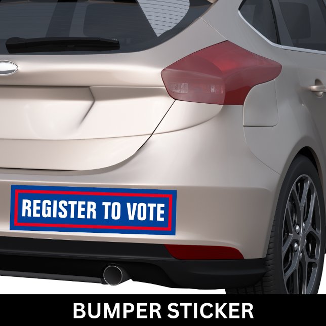 Pegatina Para Coche Regístrate Para Votar En Las Elecciones De 2024 (Register To Vote For 2024 Election Bumper Sticker)