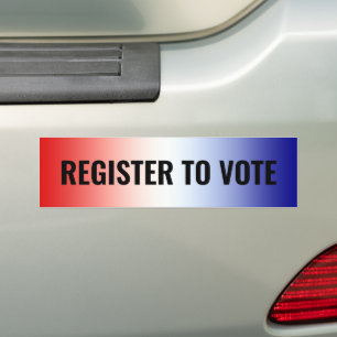 Pegatina Para Coche Regístrate para votar moderno gradiente azul rojo