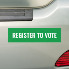 Pegatina Para Coche Regístrate para votar verde tipográfico minimalist