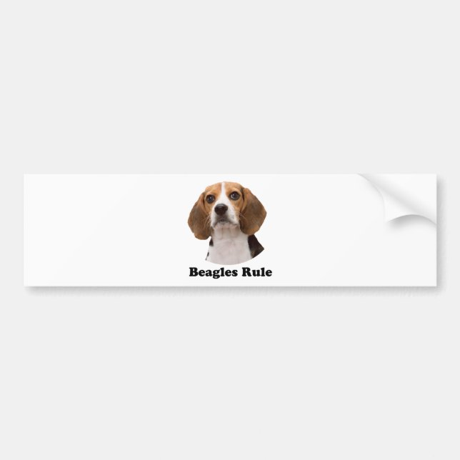 Pegatina Para Coche Regla de los beagles (Frente)