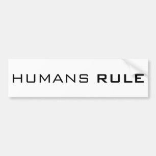 PEGATINA PARA COCHE REGLA DE LOS SERES HUMANOS
