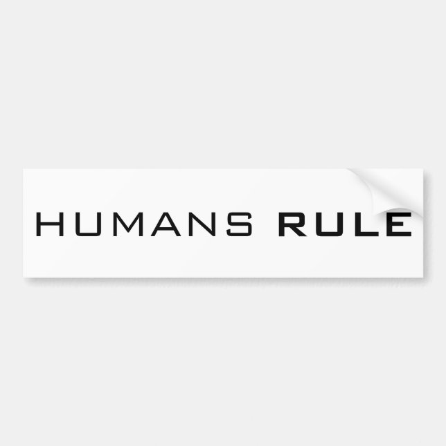 PEGATINA PARA COCHE REGLA DE LOS SERES HUMANOS (Frente)