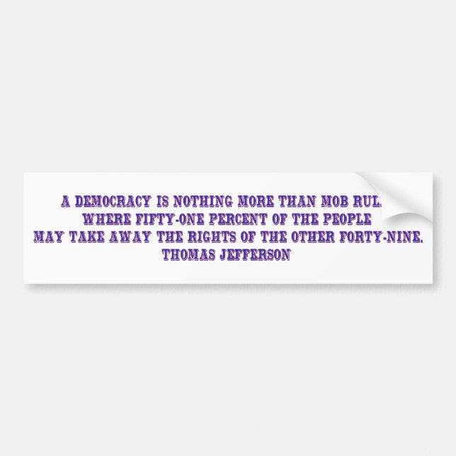 Pegatina Para Coche Regla de mafia (Frente)