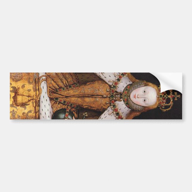 Pegatina Para Coche Reina Elizabeth I (Frente)