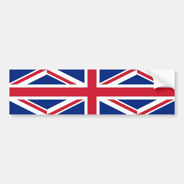 Pegatina Para Coche Reino Unido (Bandera Británica) (Union Jack) (Rein (Frente)