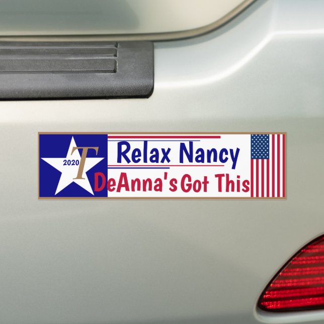 Pegatina Para Coche Relájate Nancy, Denna se encarga de esto! (en coche)