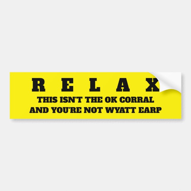PEGATINA PARA COCHE RELAX (Frente)