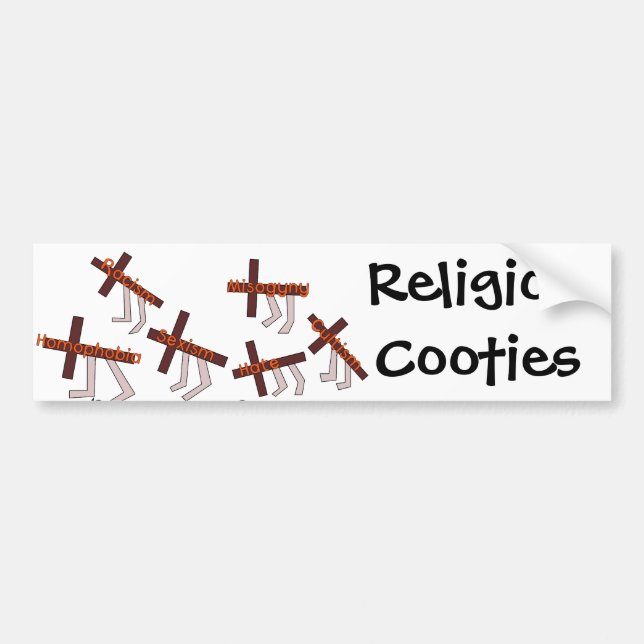 Pegatina Para Coche Religión Cooties (Frente)