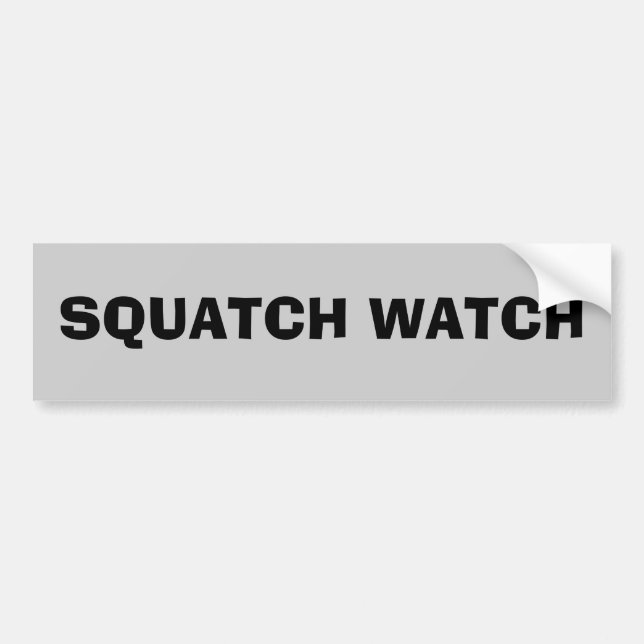 Pegatina Para Coche Reloj de Squatch (Frente)