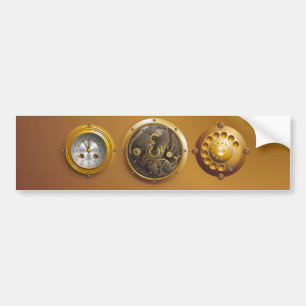 Pegatina Para Coche Reloj Steampunk