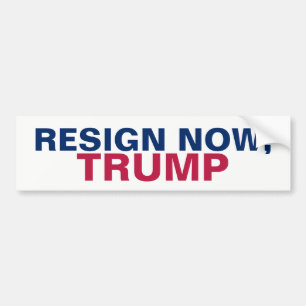 Pegatina Para Coche Renuncia ahora, resistencia anti Trump