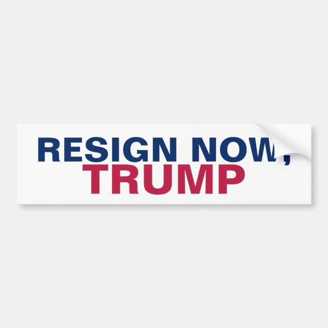 Pegatina Para Coche Renuncia ahora, resistencia anti Trump (Frente)