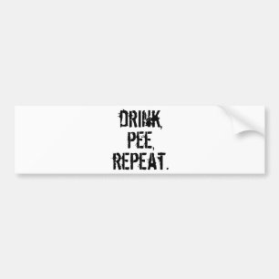 Pegatina Para Coche Repetición del pis de la bebida
