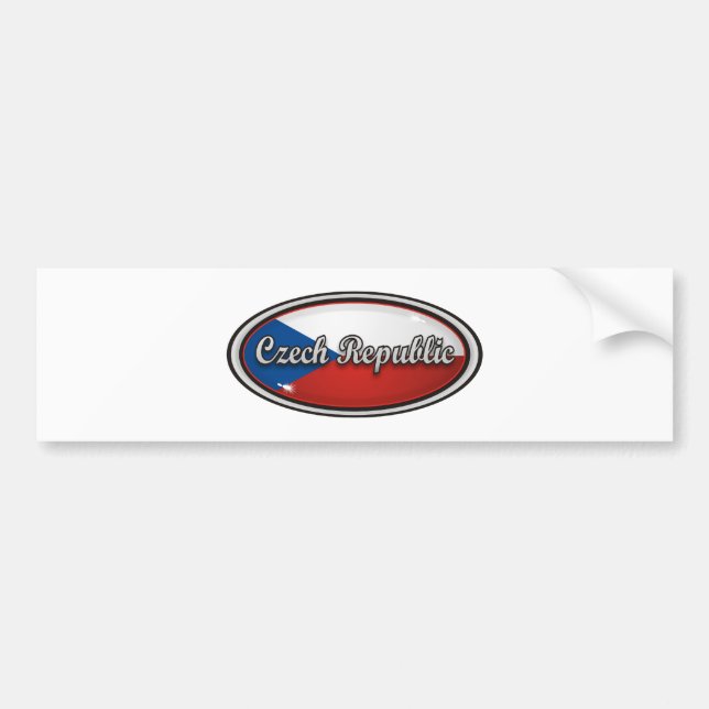 Pegatina Para Coche República Checa (Frente)
