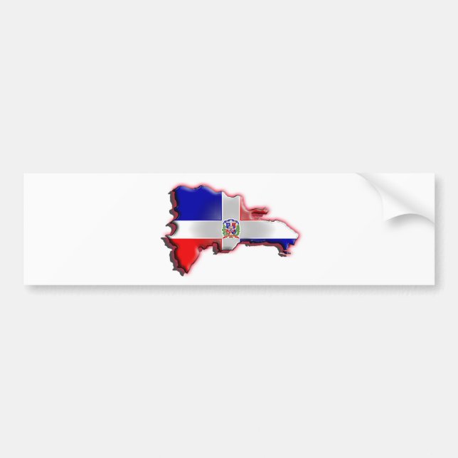 Pegatina Para Coche República Dominicana (Frente)