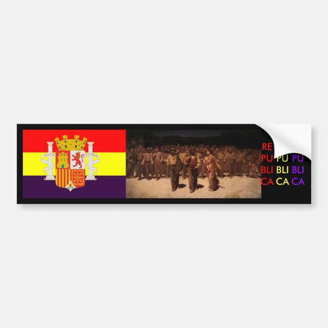 Pegatina Para Coche República española España (Frente)