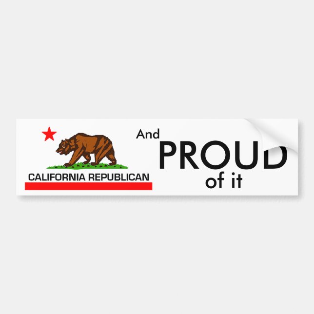 Pegatina Para Coche Republicano de California (Frente)