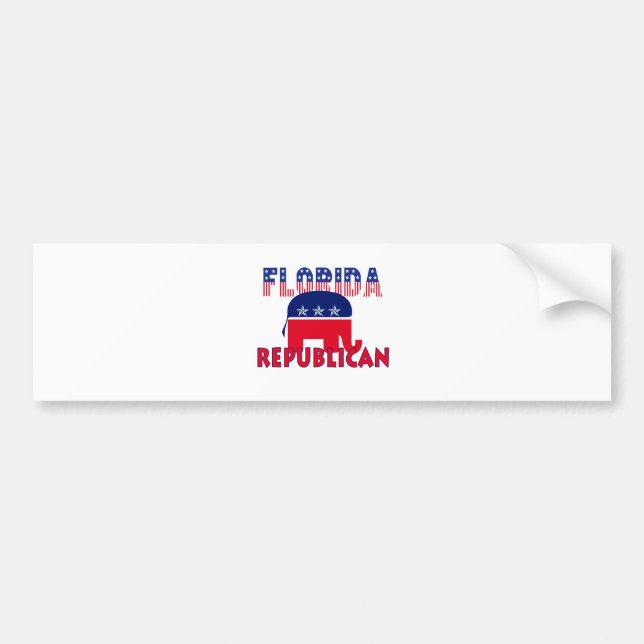 Pegatina Para Coche Republicano de la Florida (Frente)