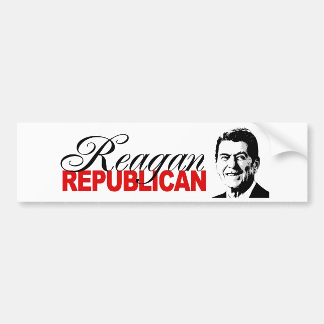 PEGATINA PARA COCHE REPUBLICANO DE REAGAN (Frente)