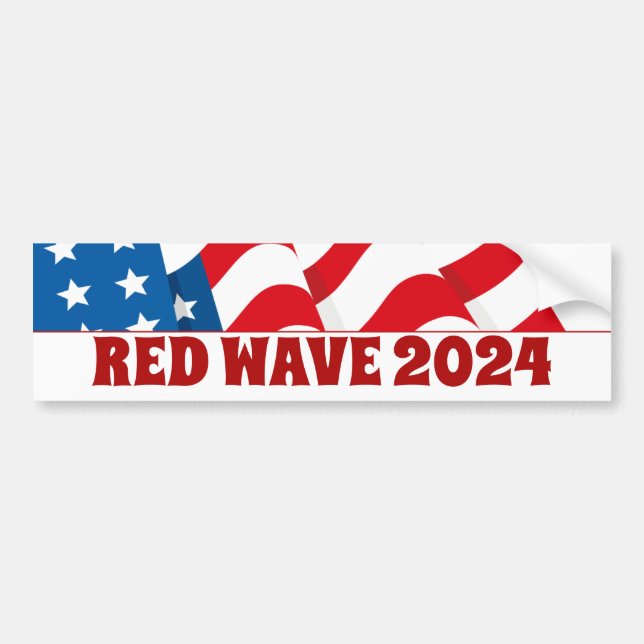 PEGATINA PARA COCHE REPUBLICANO DE VOTOS RED WAVE 2020 (Frente)