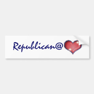 Pegatina Para Coche Republicano en el corazón