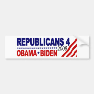 Pegatina Para Coche Republicanos 4 Obama Biden