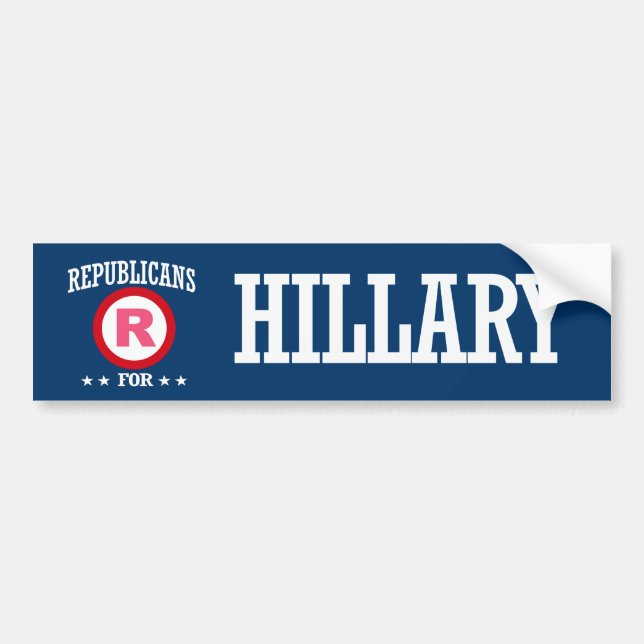 PEGATINA PARA COCHE REPUBLICANOS PARA HILLARY (Frente)