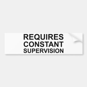 Pegatina Para Coche Requiere supervisión constante